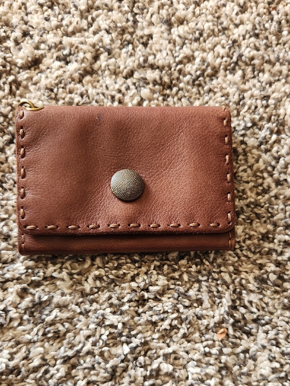 Lucky Brand Brown Leather Snap Wallet